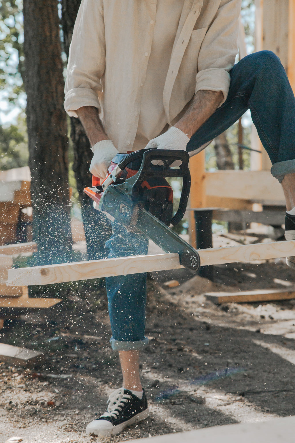 Use a Chainsaw to Make Garden Logging Fun and Easy