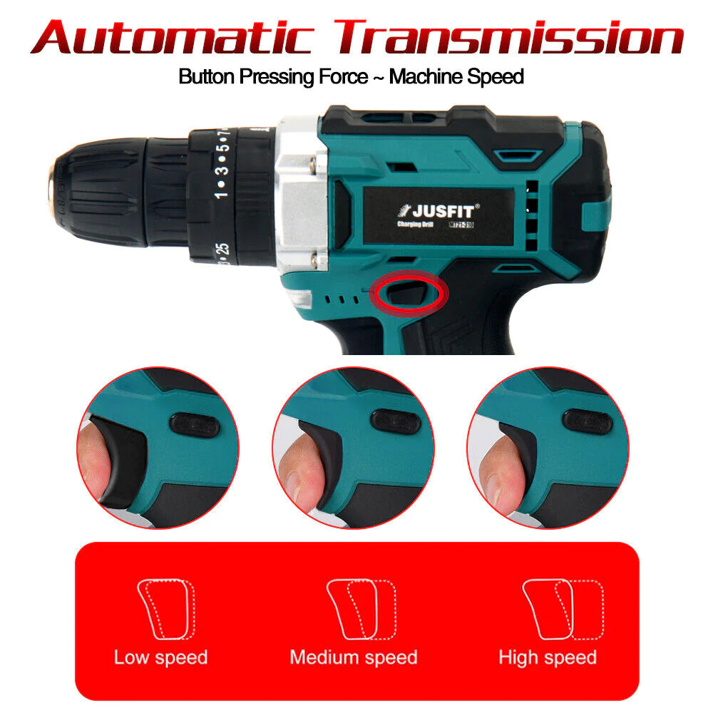 Jusfit's Blue Charging Drill Set