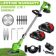 JUSFIT'S Cordless  Garden Grass Strimmer Green Bundle