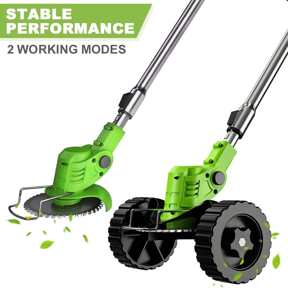 JUSFIT'S Cordless  Garden Grass Strimmer Green Bundle
