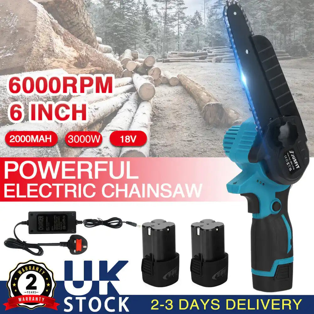 Jusfit's 6-inch Cordless Chainsaw Uk